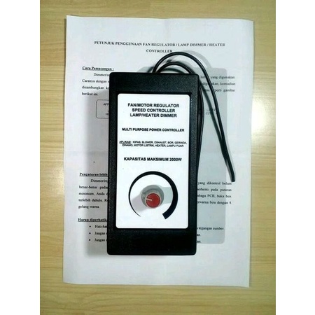 

DIMMER 2000W 220V AC REGULATOR PENGATUR PUTARAN GERINDA, BOR, DINAMO,