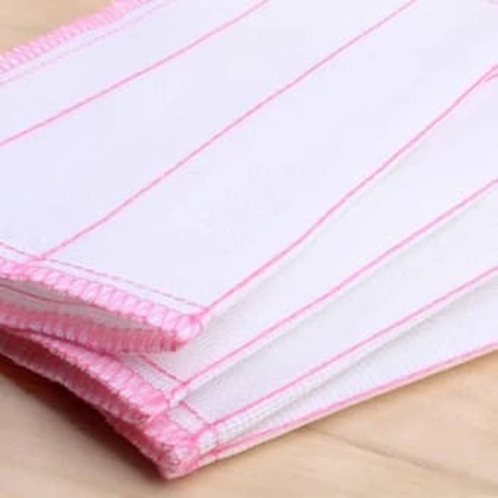 lap cuci piring 5 layer pengering kain cotton mangkok gelas meja makan