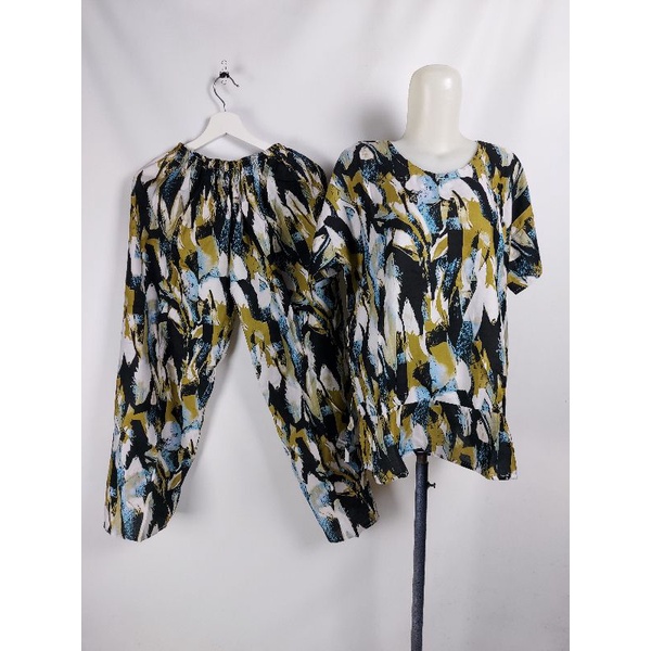 SETCEL JUMBO REMPEL XXL/SETELAN CELANA PANJANG XXL/SET BABBYDOLL XXL/PIYAMA XXL/BAJU TIDUR-4