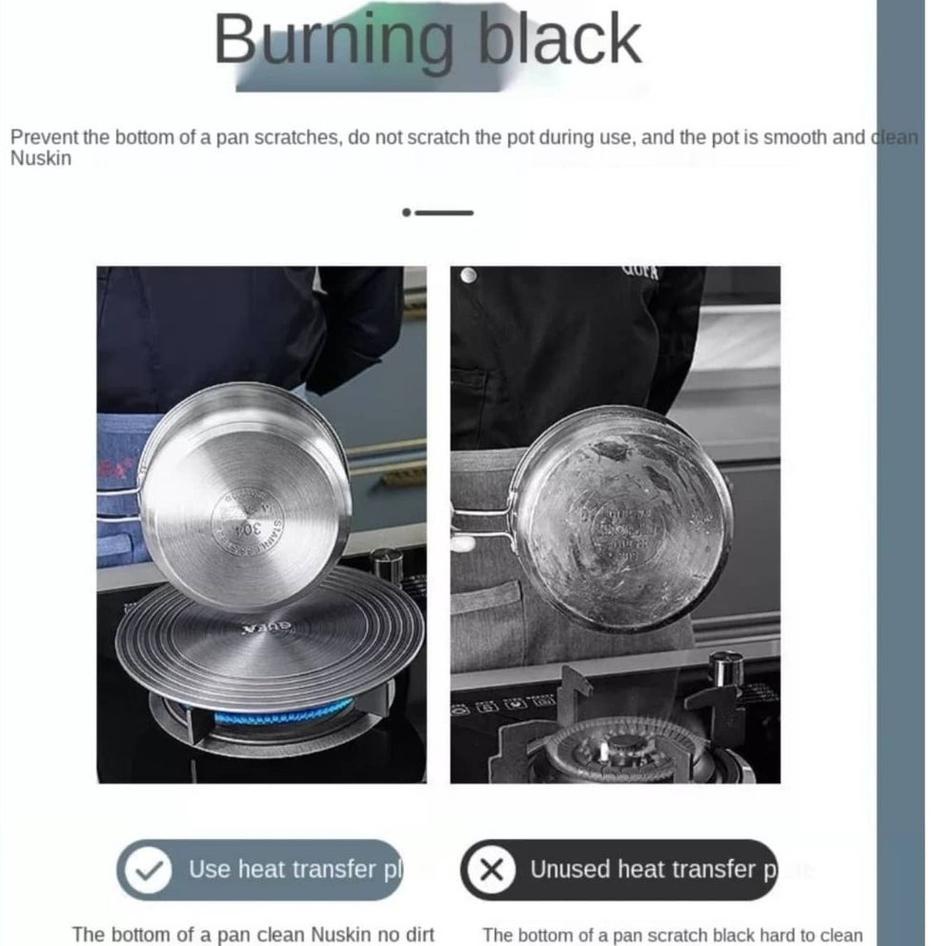 New Promote alas panci kompor anti gosong tatakan tungku kompor defrosting plate conductor 28cm hand