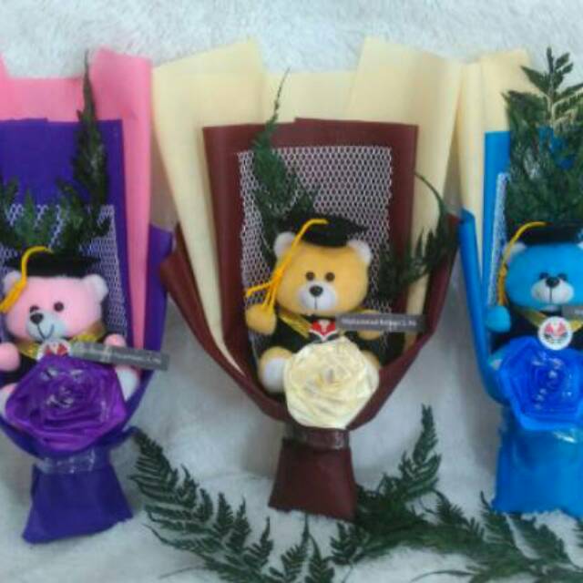 BUKET BONEKA WISUDA MURAH / HAND BUQUET MURAH / HADIAH WISUDA / BUKET BUNGA