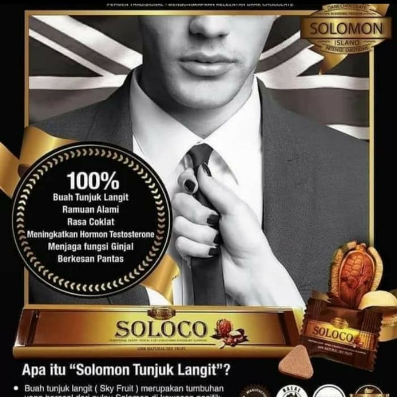NEW SOLOCO ASLI ORIGINAL AU BERHOLOGRAM SOLOCO PERMEN PENAMBAH STAMINA PRIA - Omar Vimax Bentrap