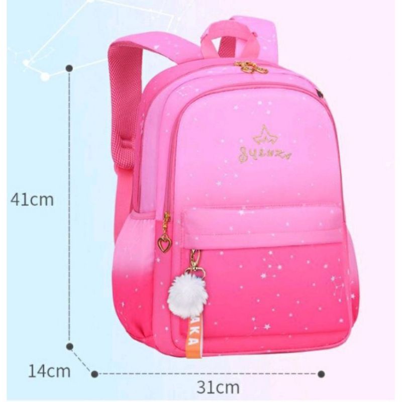 Tas ransel alto tas ransel anak sekolah perempuan SD ,SMP Original-Pelangi