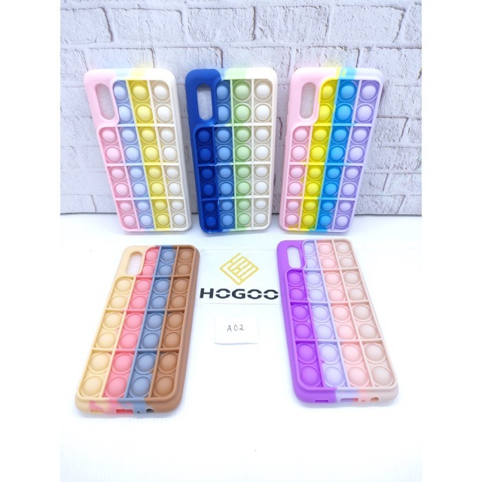 SILICONE CASE POP IT SAMSUNG A02 - CASE PENGHILANG STRESS RAINBOW