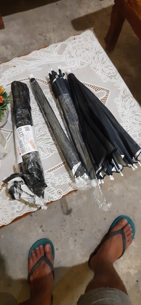 New!!! Payung Topi Edisi Black Mistery Warna Hitam Diameter 60cm Ukuran Besar Jumbo Grade A Elegan