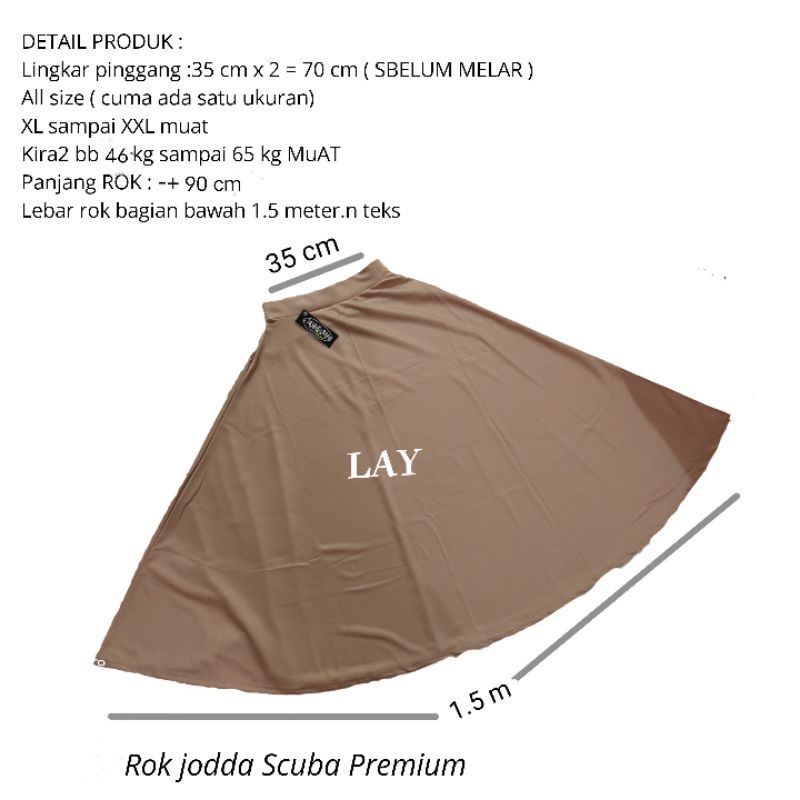 Rok Jodda Scuba Premium // Rok Payung murah // Rok Scuba premium