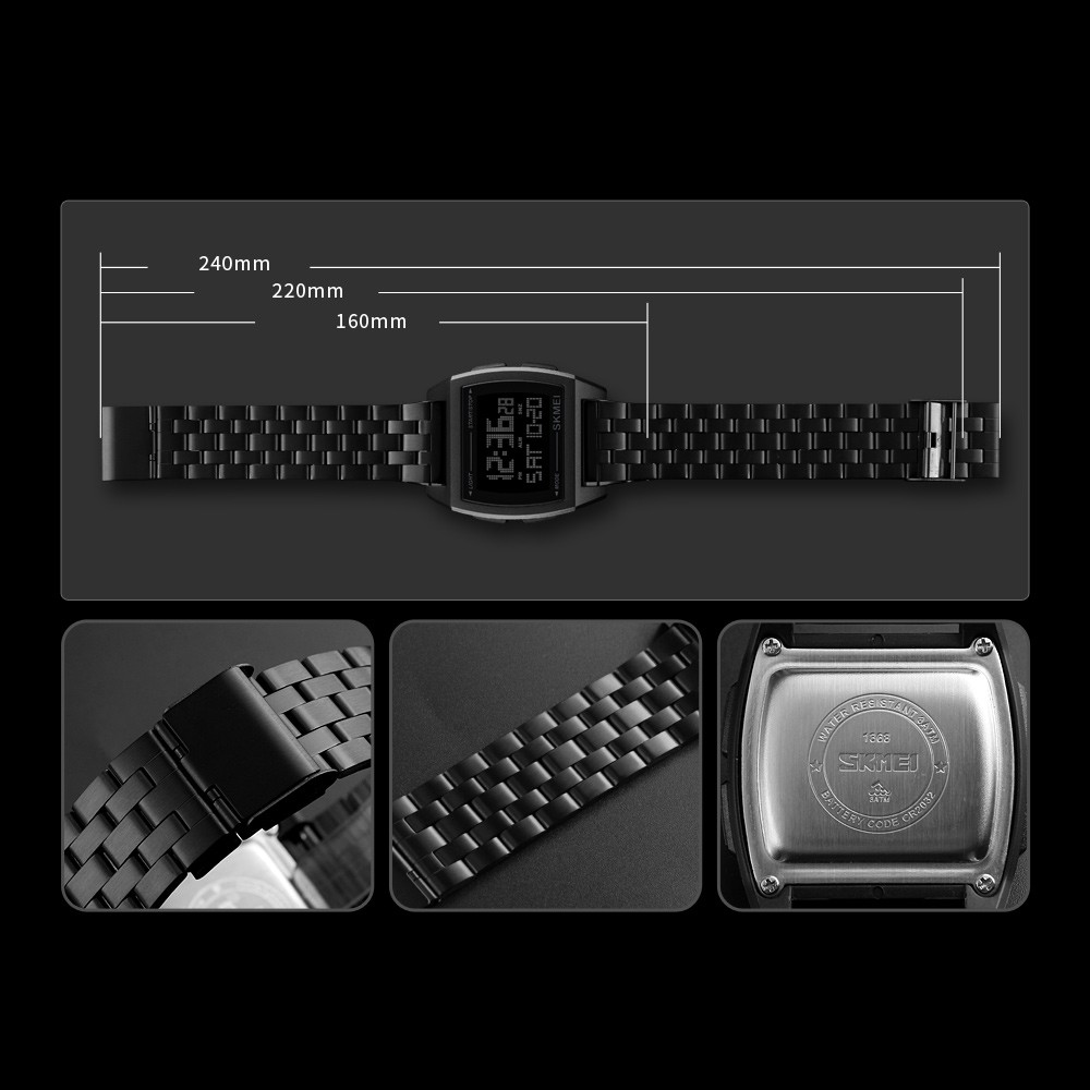 Jam Tangan Pria / SKMEI DG 1368 Men / Jam Tangan Digital LED Original / SKMEI