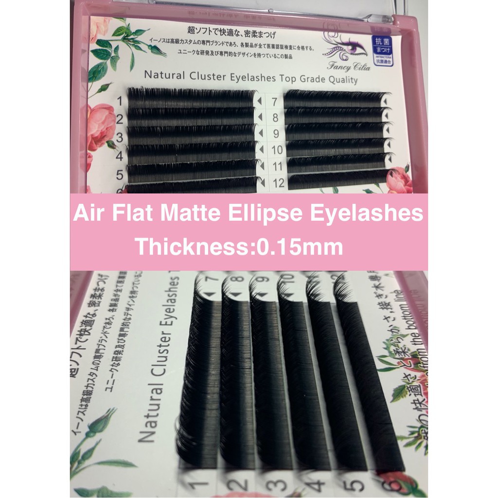 FANCY CILIA Grafting Eyelash Curl C D DD Thickness 0.15mm Zero touch Feel super soft &amp; natural Double Split Tips