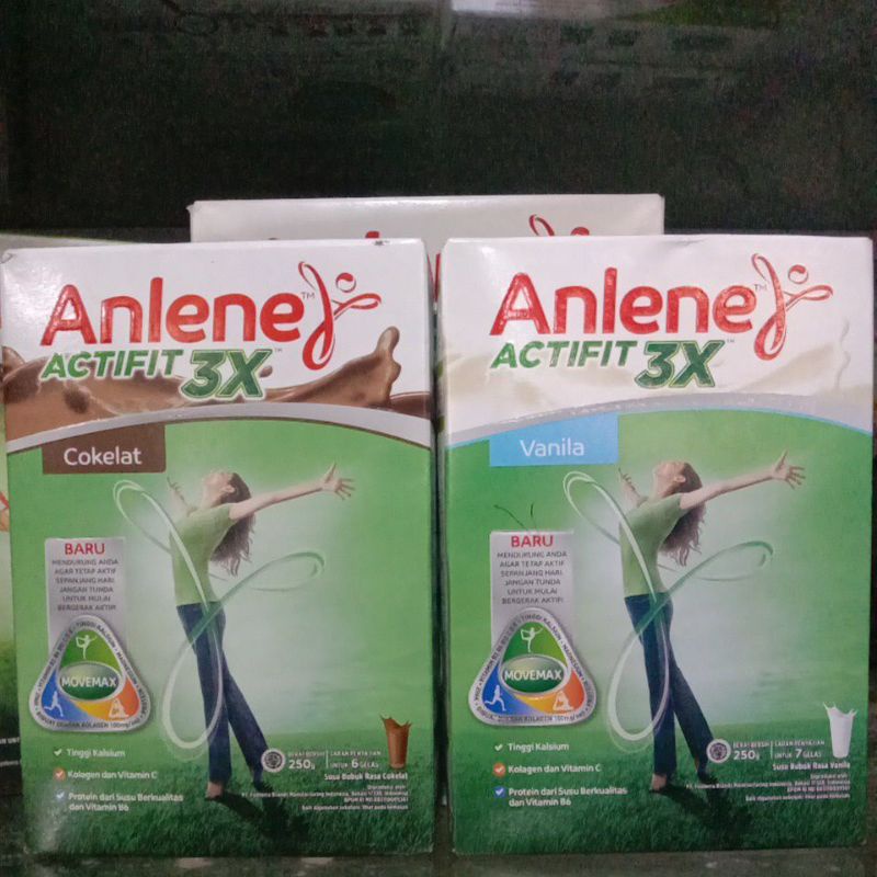 

ANLENE /ANLENE ACTIFIT 3X COKELAT 250gr /ANLENE ACTIFIT VANILA 250ML /ANLENE AKTIFIT VANILA 600ML