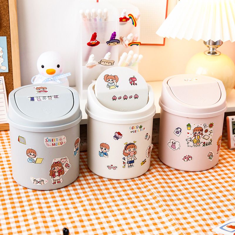 [littlecrab] Tempat Sampah Kecil Mini Room Decoration Tong Barang Organizer Stationary Kit Tong Sampah Lucu Berkualitas Mini Trash Bin Aesthetic Dustbin