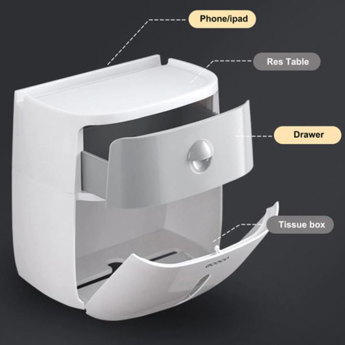 Unik Ecoco Kotak Tisu Minimalis Toilet Rak Tempat Tissue Box Organizer Wc Limited