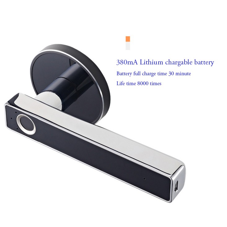 Gagang Pintu Sidik Jari | Smart Deadbolt Door Lock With Fingerprint HF02E - BLACK [LEFT] KlikVape