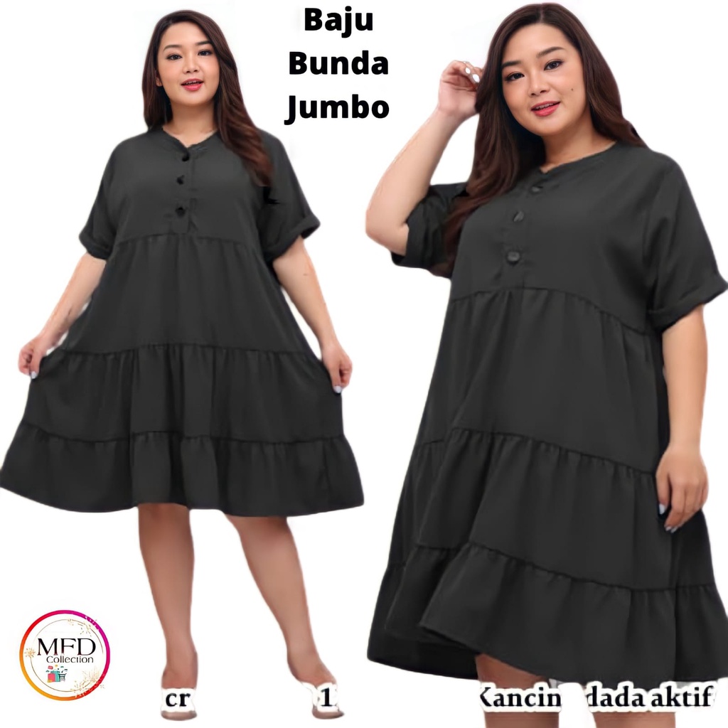 DRESS -JUNE--MAXI-JUMBO-REMPEL-SUSUN-BUMIL-BUSUI-FRIENDLY-3XL-LD-120-POLOS-Dress-jumbo-ld-120-baju-h