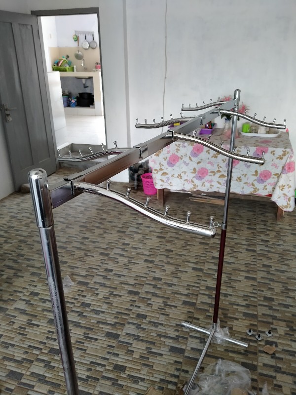 Hanger Baju Suling Kotak Belalai 6titik