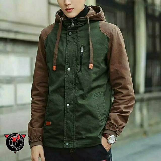 Jaket parka kanvas A grade