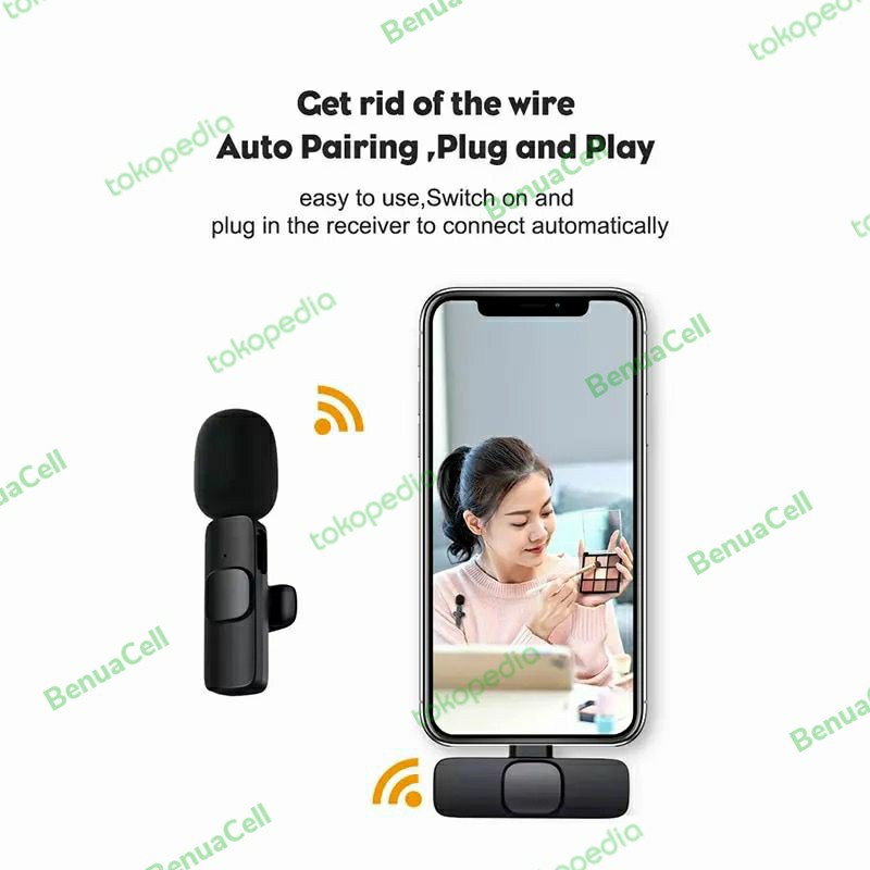 MICROPHONE WIRELESS FOR ANDROID IPHONE MIC LAVALIER WIRELESS LIVE SHOW - BC