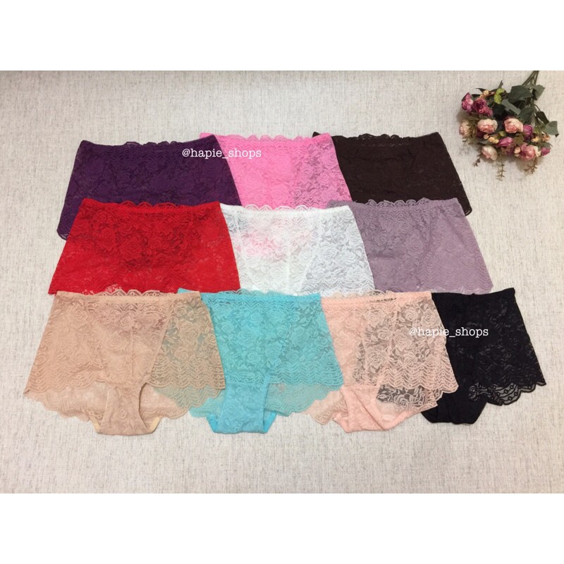 Elena lace panty/celana dalam highwaist/celana dalam sexy transparant/celana dalam brukat/cd murah
