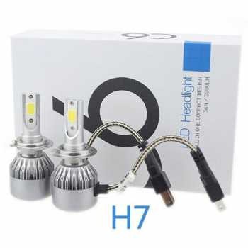 Lampu Mobil Headlight LED H7 COB 2 PCS Lampu utama mobil H7