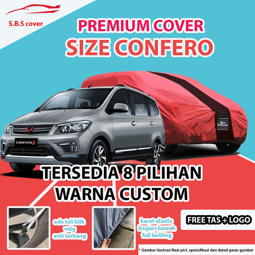 Body Cover PREMIUM WULING CONFERO / Sarung Mobil Confero / Mantel mobil Confero / Selimut Confero