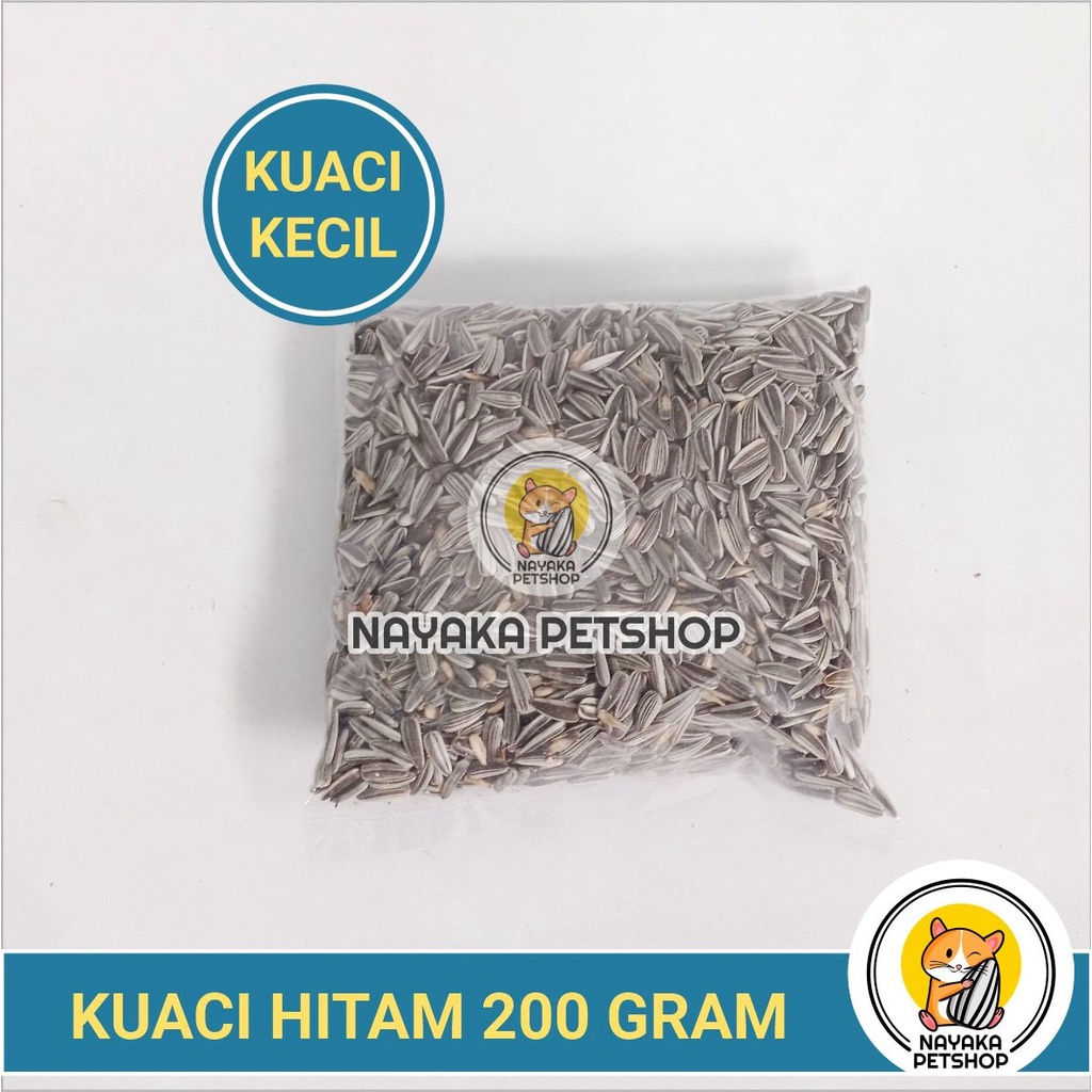 Kuaci Hamster Hitam 200 gr Snack Makanan Hamster Pakan Murah