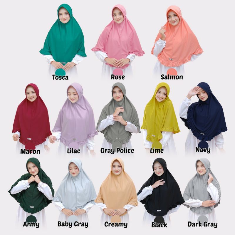 Bergo Fatin Couple Mom and Kids by Fauz Hijab ORI