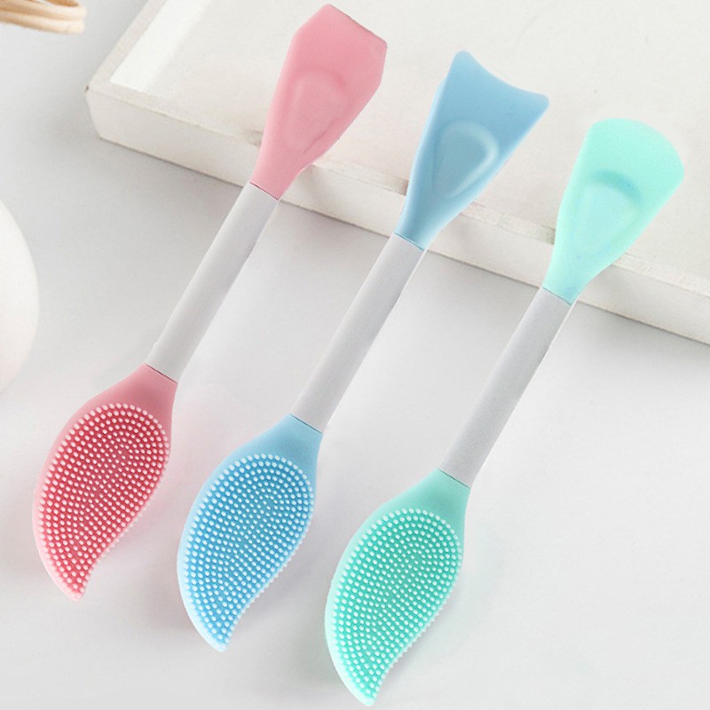 GO! KM329 KUAS MASKER SILIKON+SIKAT PEMBERSIH KOMEDO 2IN1 SILICONE BRUSH FACE MASK COD