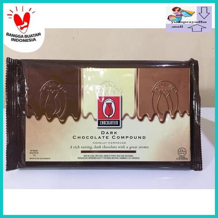 

54Etr7U- Coklat Tulip Dark Chocolate Compound 1 Kg 9Uhhjt7-