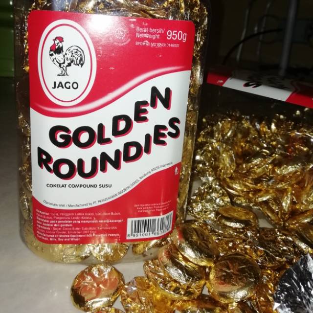 Coklat Koin Ayam Jago Golden Roundies Cokelat Compound Susu 950gr