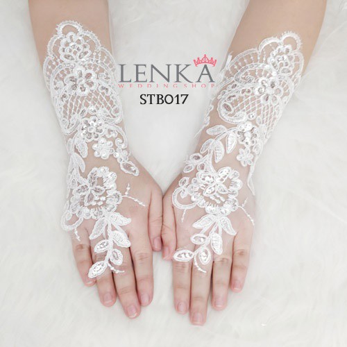 [PALING MURAH] SARUNG TANGAN LACE BROKAT WEDDING BRIDAL PESTA PREMIUM STB017