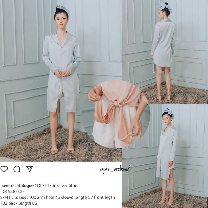 preloved novere x mmehuillet top colette blue