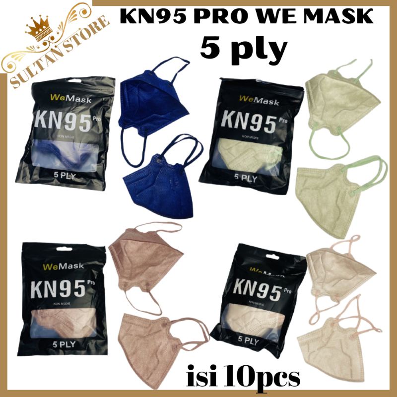 Masker Kn95 pro we mask protective mask warna Masker kn95 pro mouson medis warna hitam putih