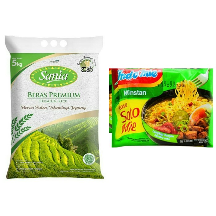 

bg20t01r Beras Sania 5Kg + Indomie 1Pcs All Variant Sv012Ss