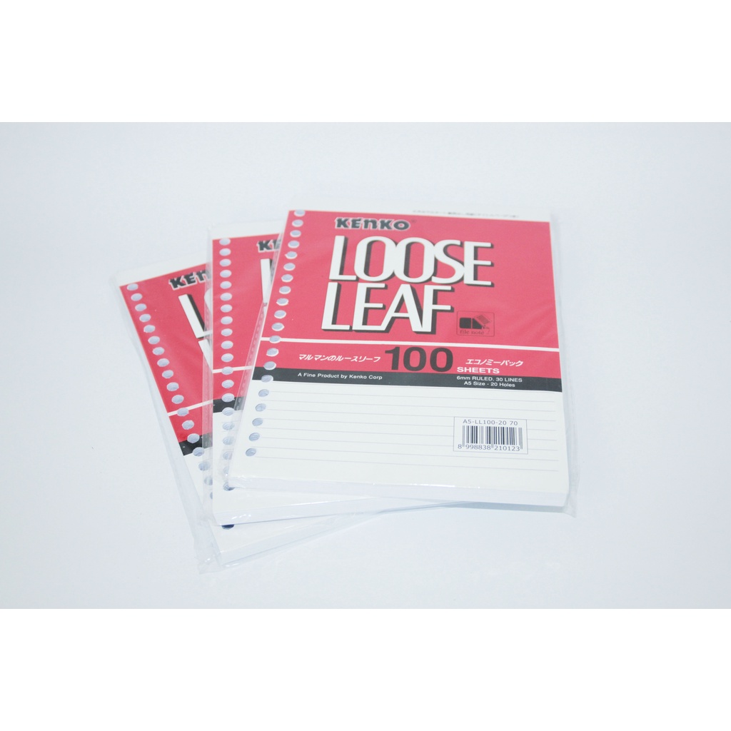 

Loose Leaf Bergaris Kenko A5 Isi 100 Lembar