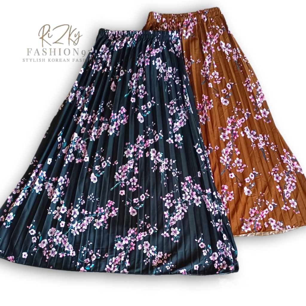 ZIKO STORE - ROK PLISKET DAISY PREMIUM / LILY DAILY PREMIUM /ROK PLISKET PANJANG/ROK PLISKET MOTIF BUNGA