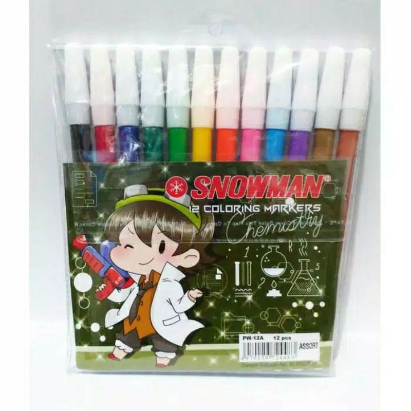 

SPIDOL MEWARNAI SNOWMAN 12 DAN 24 WARNA / SPIDOL WARNA SNOWMAN
