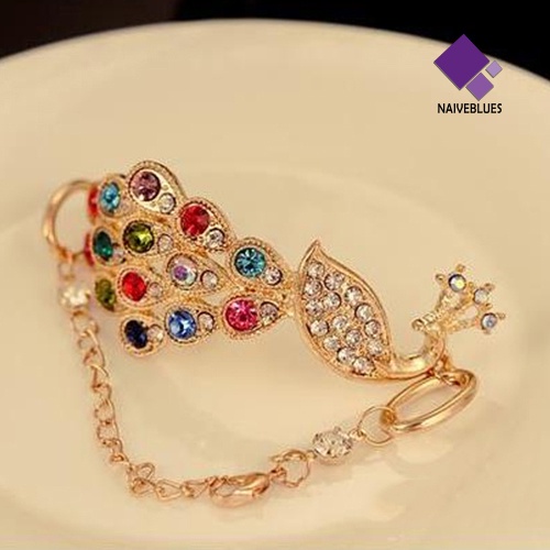 Gelang Rantai Berlian Imitasi Warna-Warni Gaya Vintage Untuk Wanita