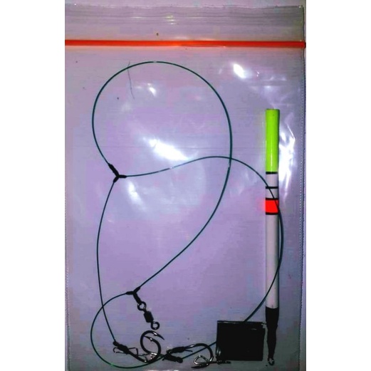 Rakitan pancing ikan mas (sepaket) kail cabang 2
