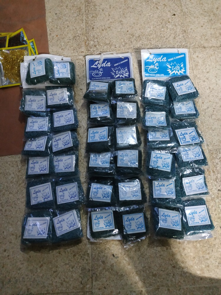 Sabut Cuci Piring Nylon Hijau