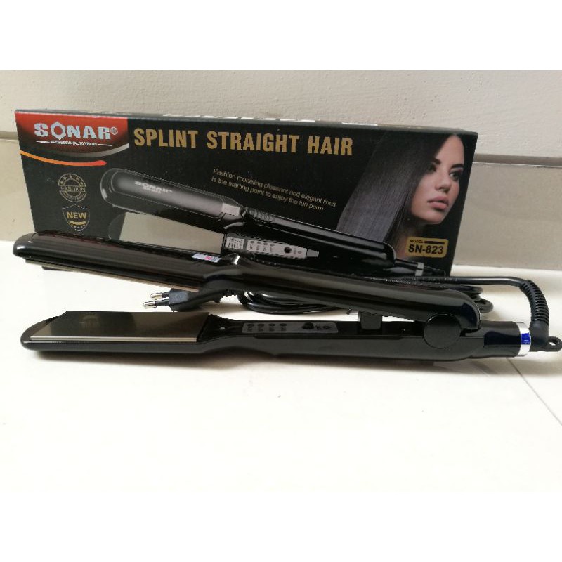 Alat Catok Catokan Pelurus Rambut Flat Lebar - Splint Straight Hair Sonar SN-823 ORI