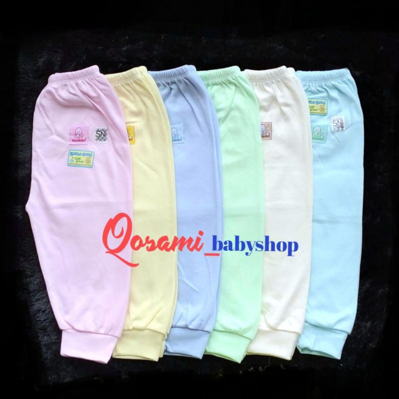 HELLO BABY 3 Pcs Celana Panjang Bayi Polos All Size Newborn SNI