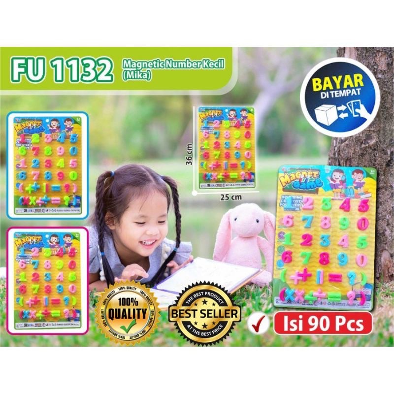 FU 1132 Mainan Edukasi Anak Puzzle Magnet GAME ANGKA KECIL / mainan magnetic game angka kecil