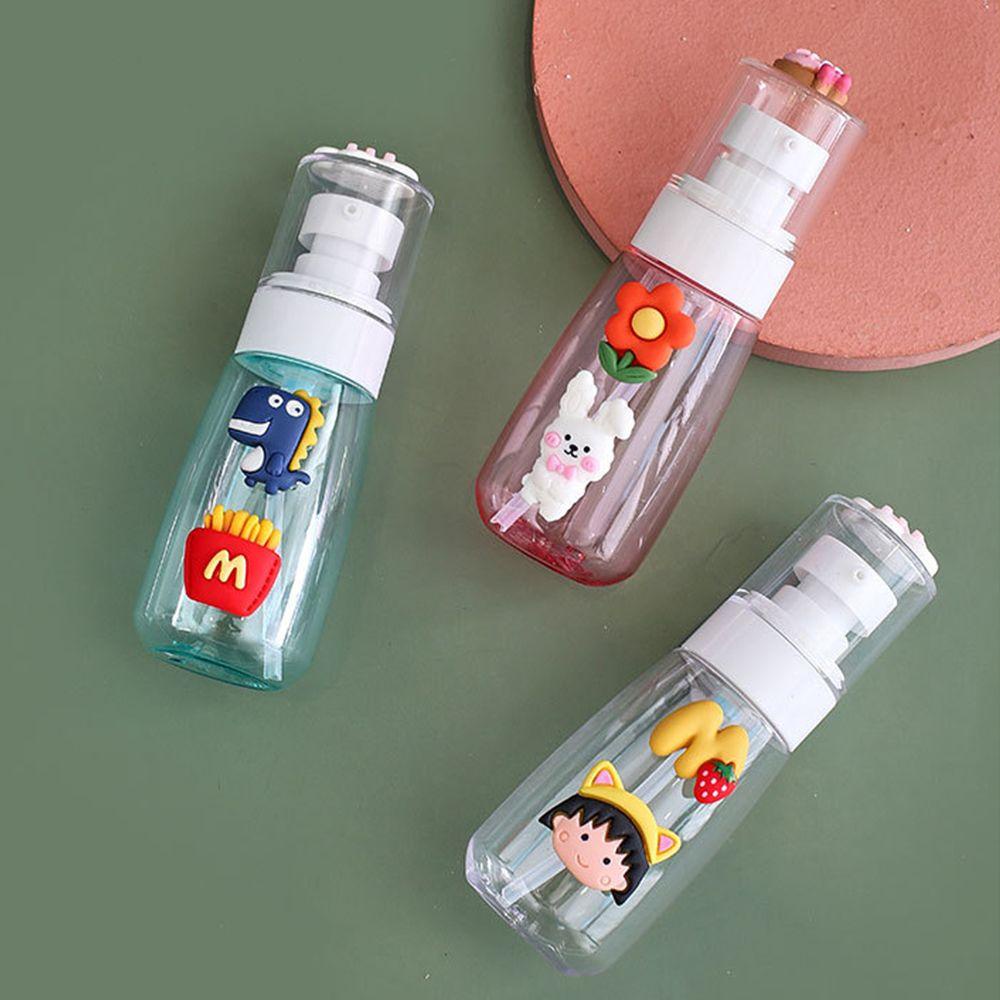 Agustinina Anime Lotion Bottle Portable Kartun Perawatan Kulit Shampoo Alat Kecantikan Botol Isi Ulang