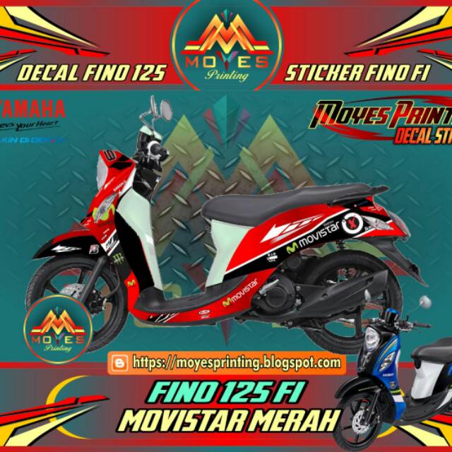 Decal sticker Fino125 movistar sticker fulbody fino FI movistar merah