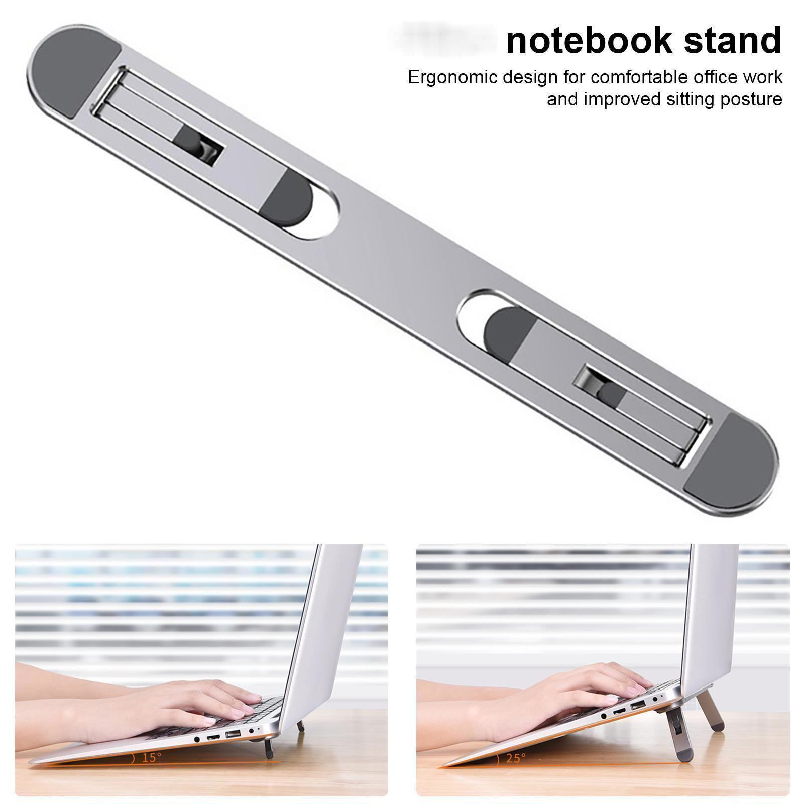 Portable Laptop Stand,Foldable Notebook Stand Holder,Laptop Computer Cooling Invisible Black Bracket-7