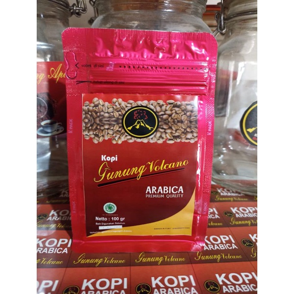 

Volcano coffee kopi bubuk Arabica kemasan 100gr kopi Arabica Temanggung