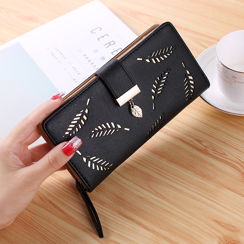 Dompet Panjang Wanita Import Daun Leaf