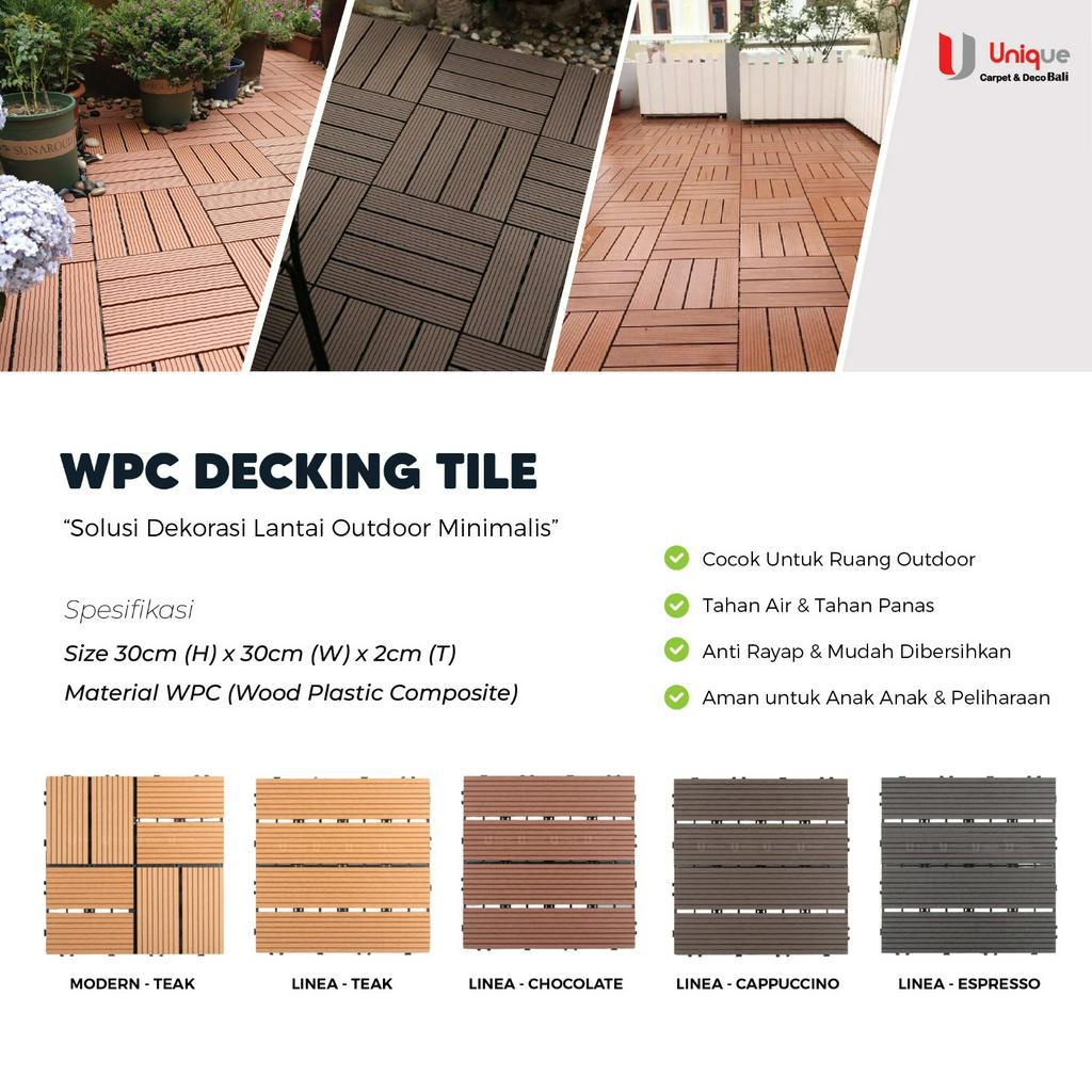 Decking Tile WPC / WPC Decking Tile Outdoor / Lantai Kayu WPC Outdoor