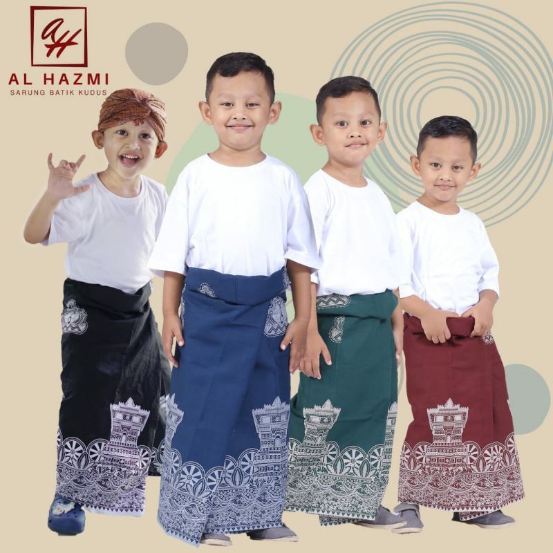 Sarung batik anak motif menara/ sarung anak motif/ sarung batik kudusan/ sarung santri/ sarung batik
