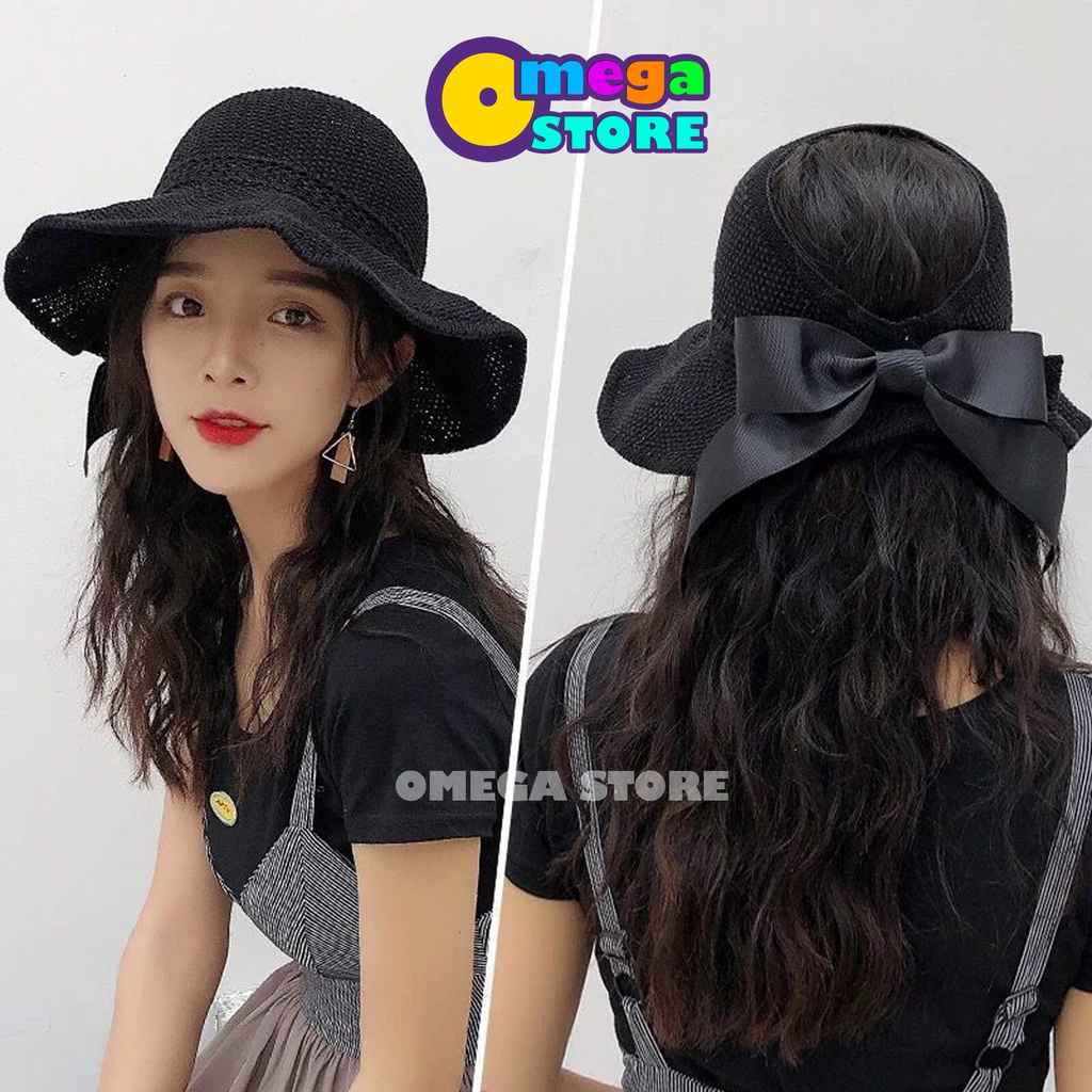 [O&amp;S] Topi Pantai Wanita Topi Rajut Topi UV Matahari Korea Fashion Sun Visor Hat-OS229