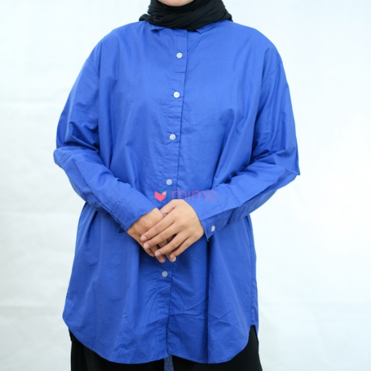 Lady Long Kemeja (Oversized Kancing Lengan 1)